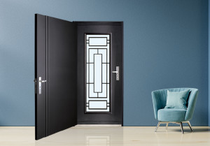 雙玄關門 D7│黑砂色